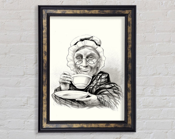 Granma Tea Time Framed Print