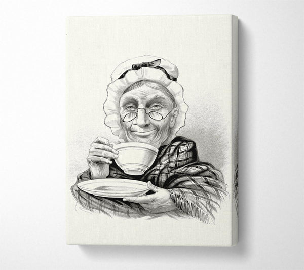  A Canvas Print of Granma Tea Time Canvas Wall Art