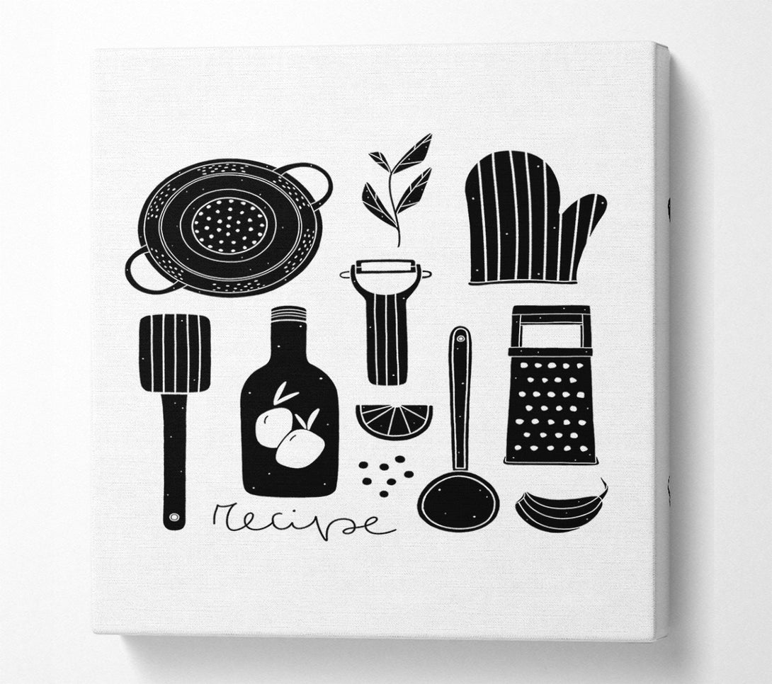  A Canvas Print of Utensils 3 Canvas Wall Art
