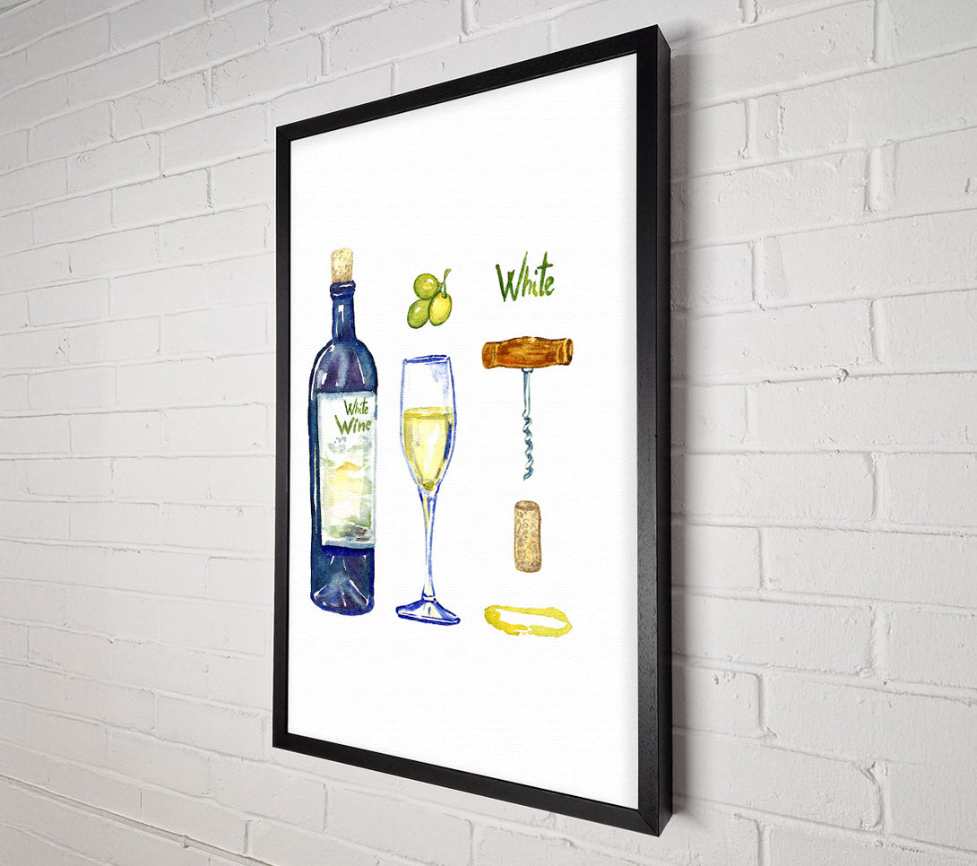  A Canvas Print of White Wine Tools Canvas Print
