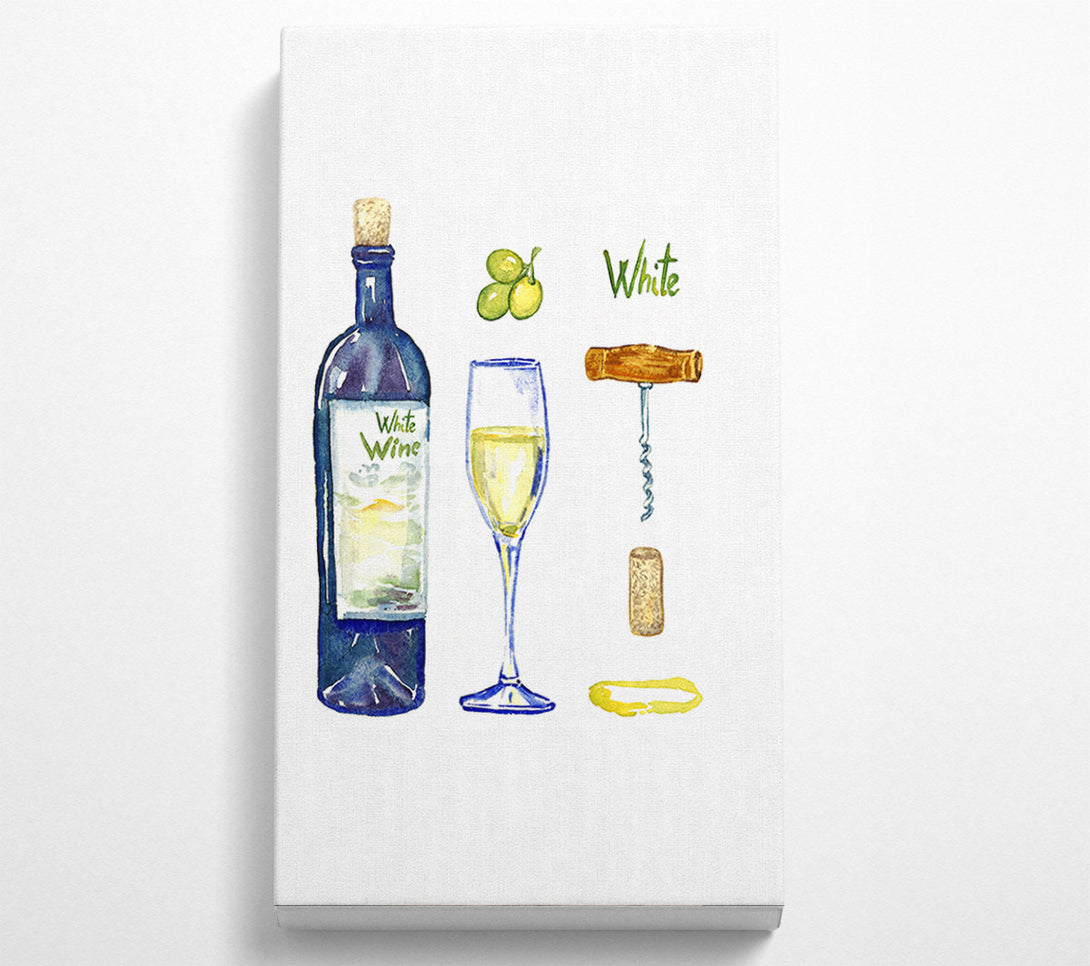  A Canvas Print of White Wine Tools Canvas Print