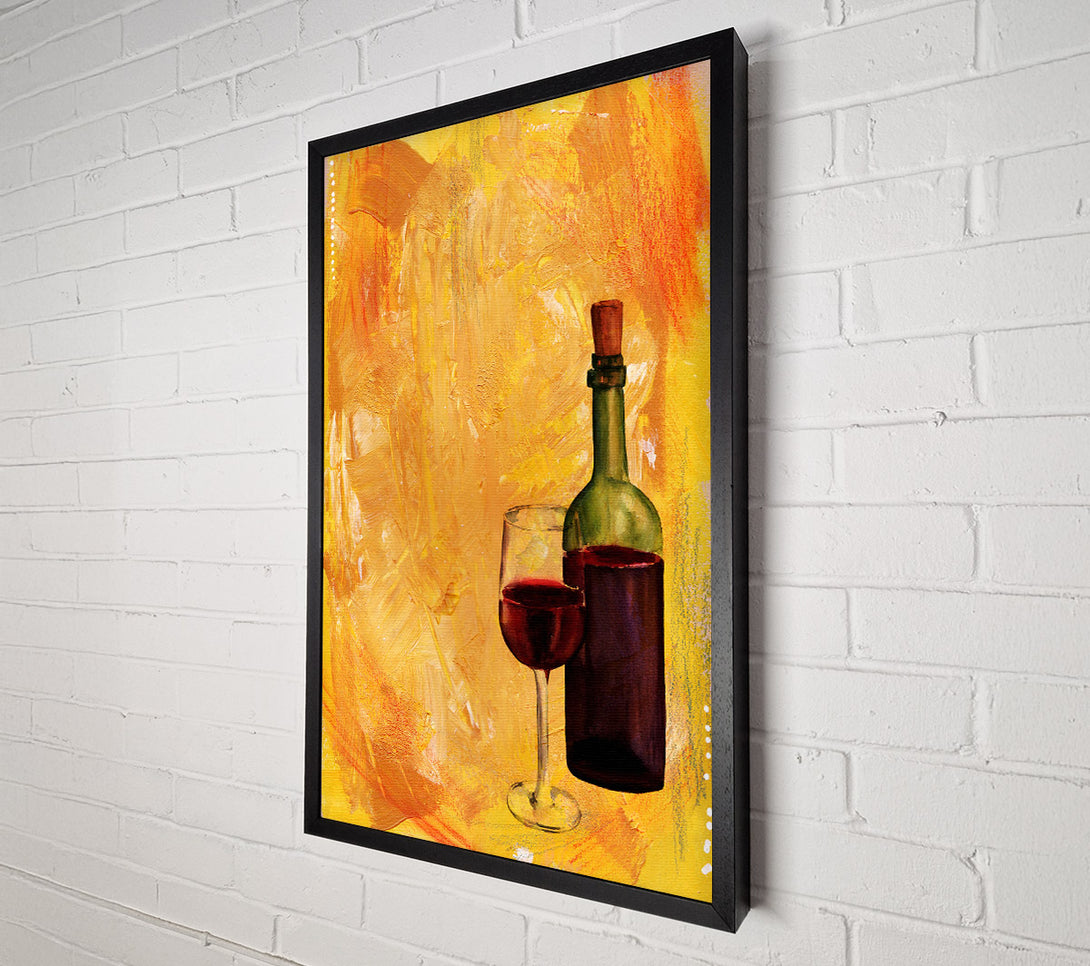 A Canvas Print of Red Wine Bottle Canvas Wall Art