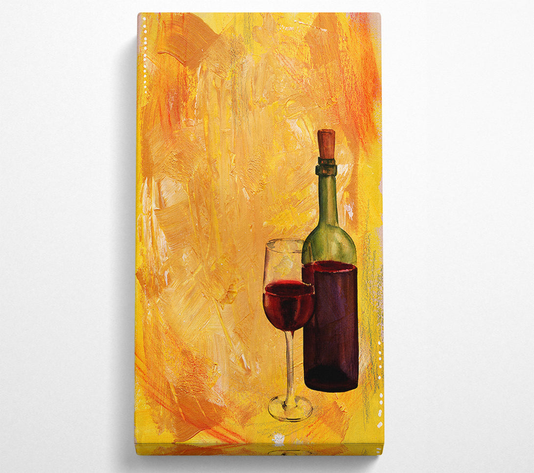  A Canvas Print of Red Wine Bottle Canvas Wall Art