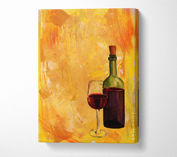  A Canvas Print of Red Wine Bottle Canvas Wall Art