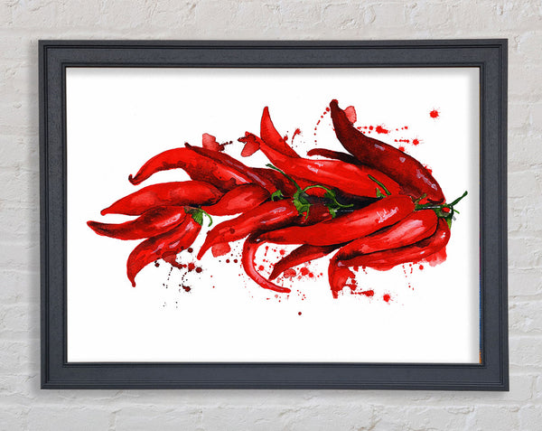 Bunch Of Chilis Framed Print