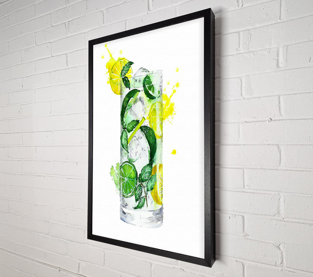  A Canvas Print of Tall Glass Of Gin And Tonic Canvas Art