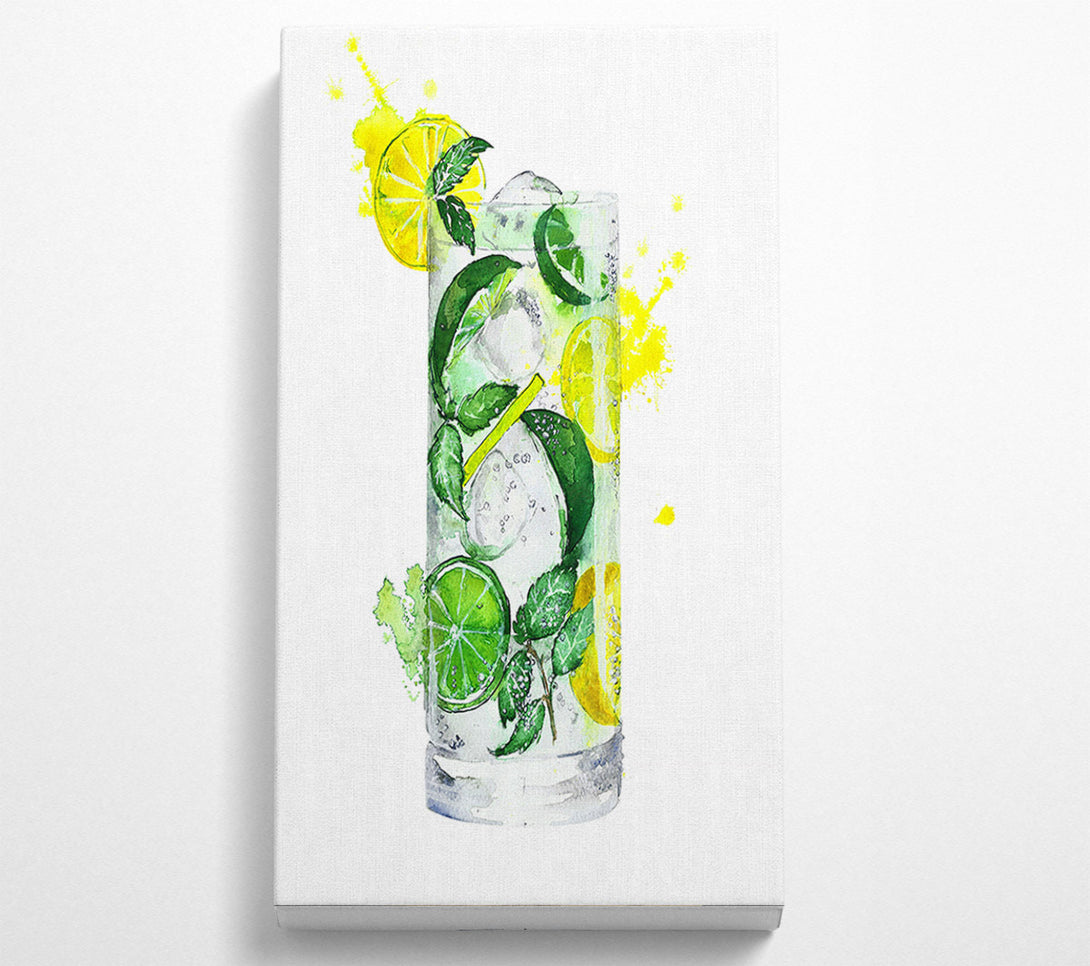 A Canvas Print of Tall Glass Of Gin And Tonic Canvas Art