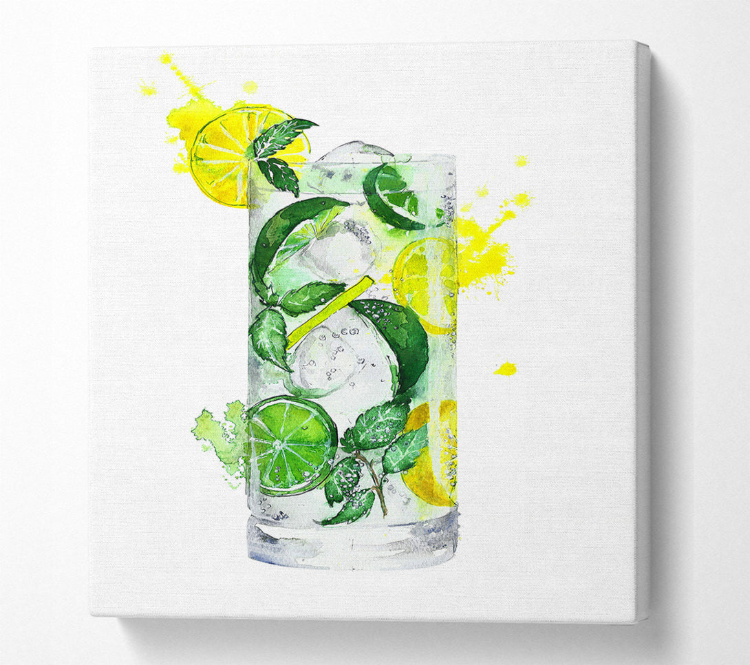  A Canvas Print of Tall Glass Of Gin And Tonic Canvas Art