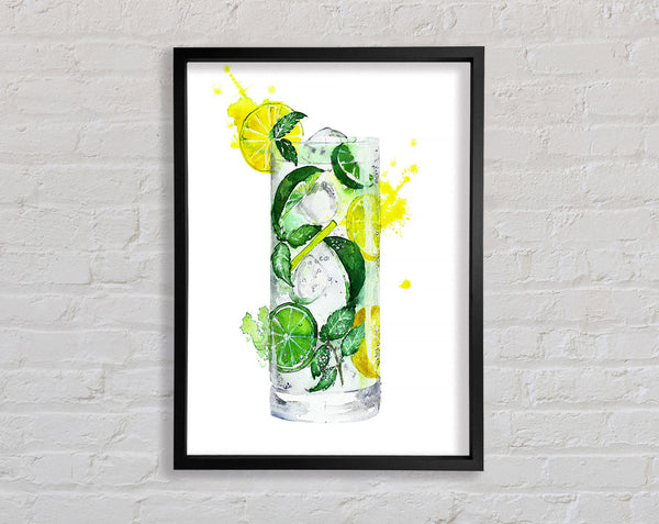 Tall Glass Of Gin And Tonic Framed Print
