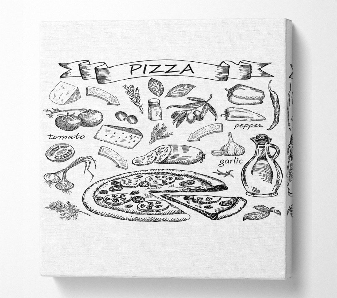  A Canvas Print of Perfect Pizza Topping Canvas Print