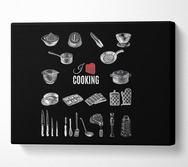  A Canvas Print of I Love Cooking 2 Canvas Art