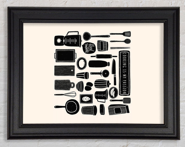Cooking Is My Passion Framed Print
