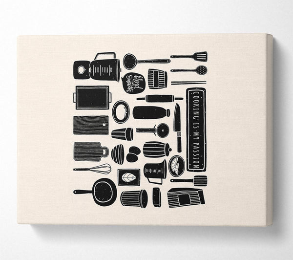  A Canvas Print of Cooking Is My Passion Canvas Wall Art