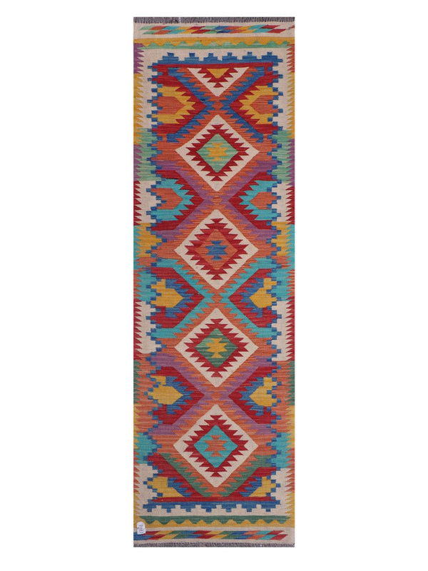Maimana Afghanistan Kilim Runner - 246 x 75 cm