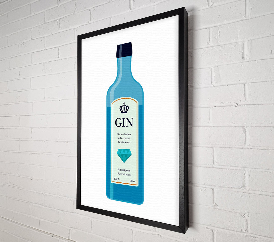  A Canvas Print of Gin Bottle Canvas Art