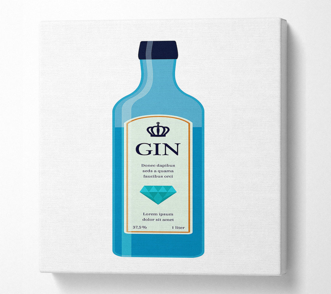  A Canvas Print of Gin Bottle Canvas Art