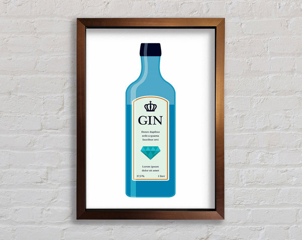 Gin Bottle Framed Print