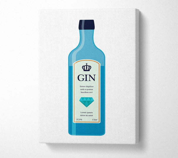  A Canvas Print of Gin Bottle Canvas Art
