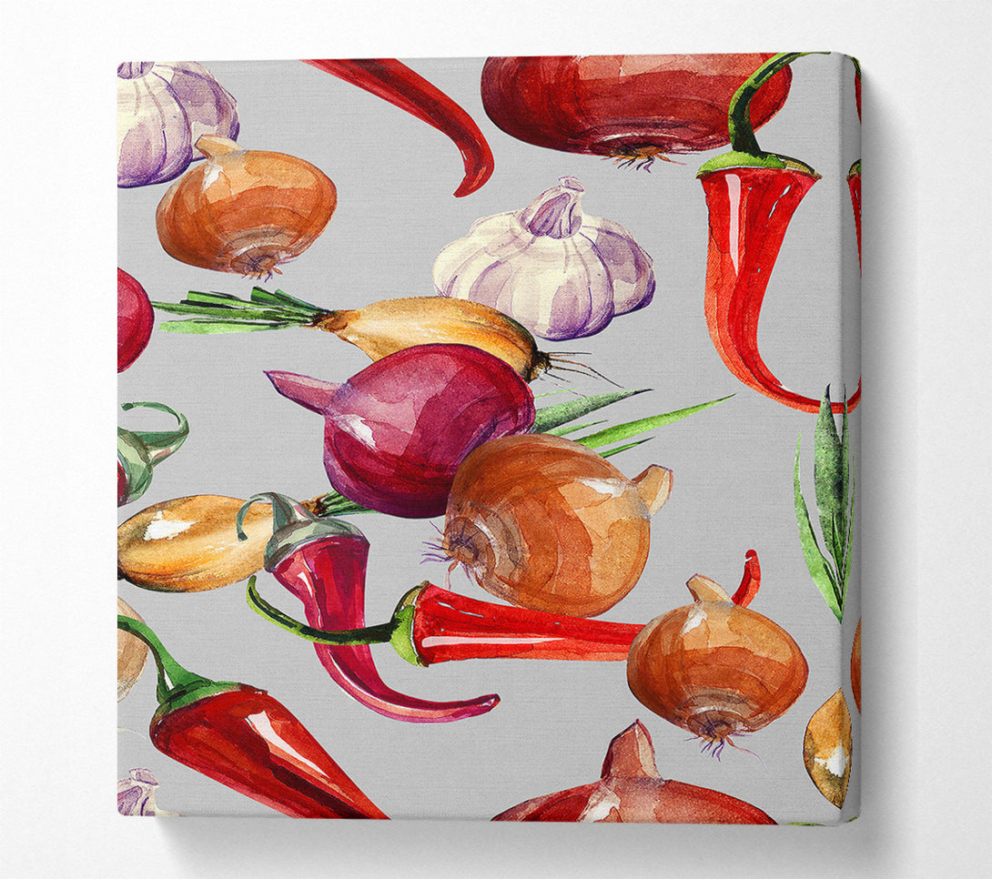  A Canvas Print of Vegetable Selection 4 Canvas Art