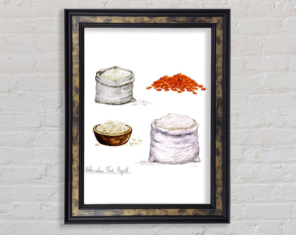 Flour And Rice Framed Print