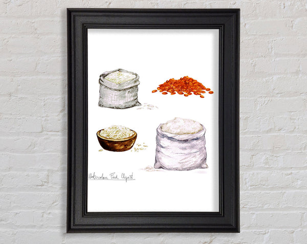 Flour And Rice Framed Print