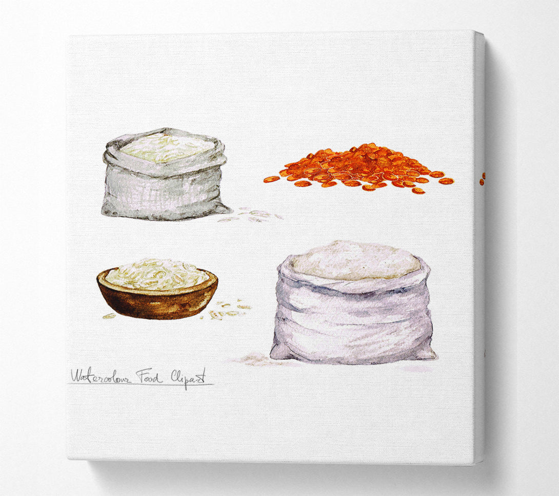  A Canvas Print of Flour And Rice Canvas Art