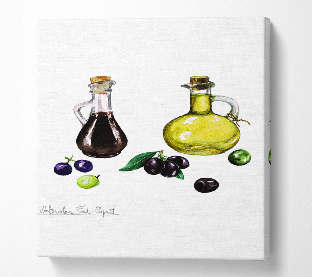  A Canvas Print of Olive Oil Bottles Canvas Art
