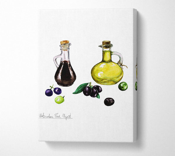  A Canvas Print of Olive Oil Bottles Canvas Art