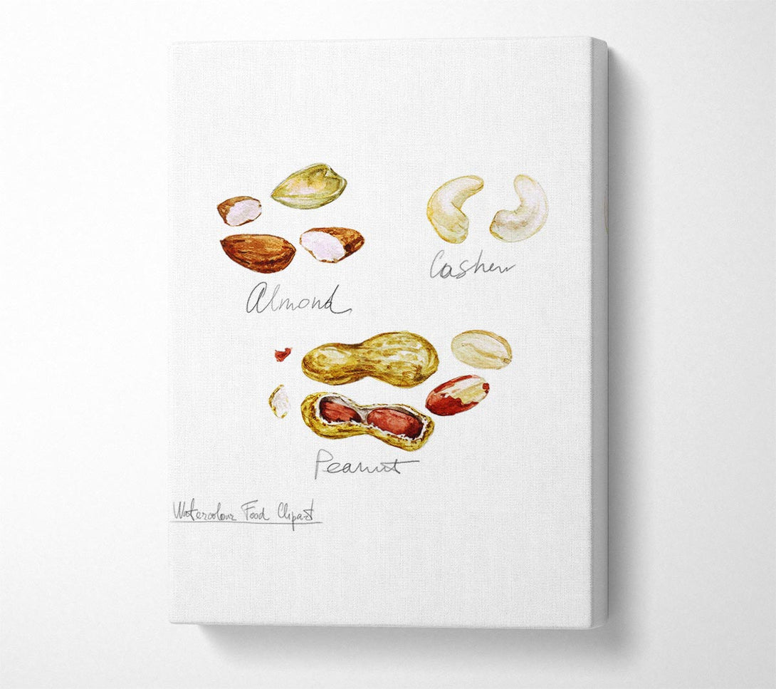  A Canvas Print of Nut Selection 3 Canvas Wall Art