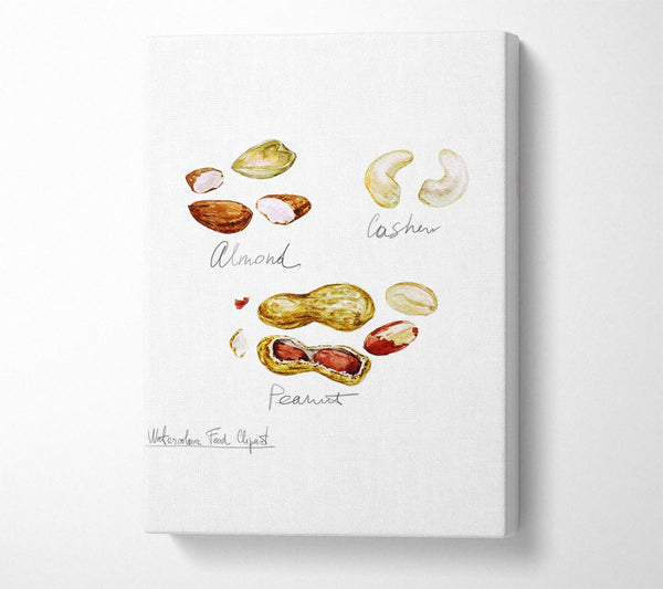  A Canvas Print of Nut Selection 3 Canvas Wall Art