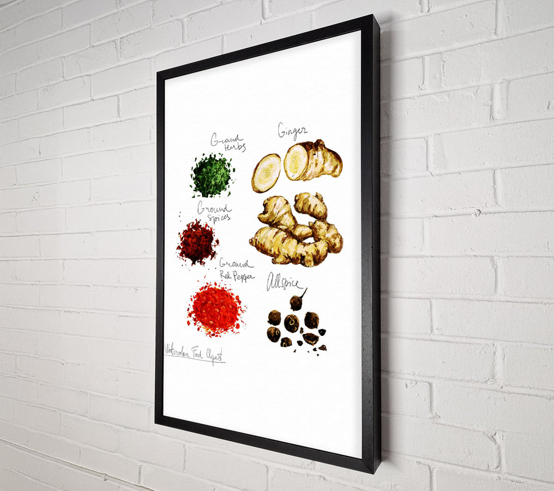  A Canvas Print of Spices For Cooking Canvas Wall Art