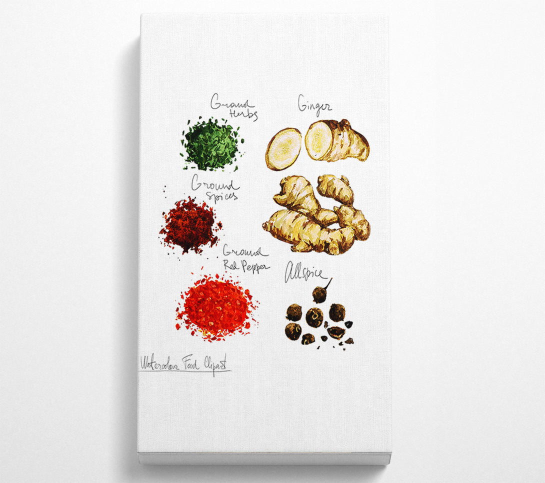  A Canvas Print of Spices For Cooking Canvas Wall Art