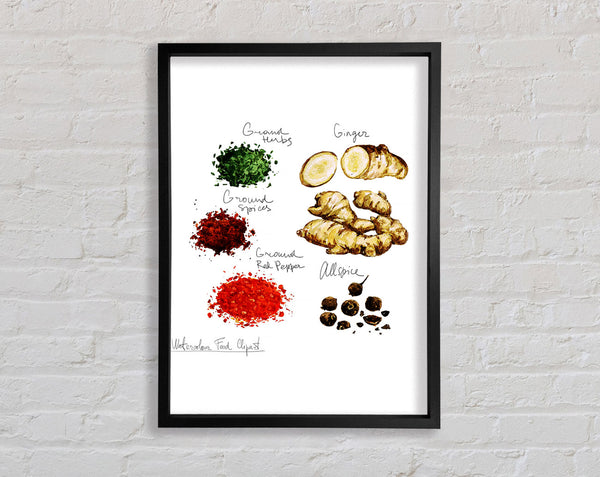 Spices For Cooking Framed Print