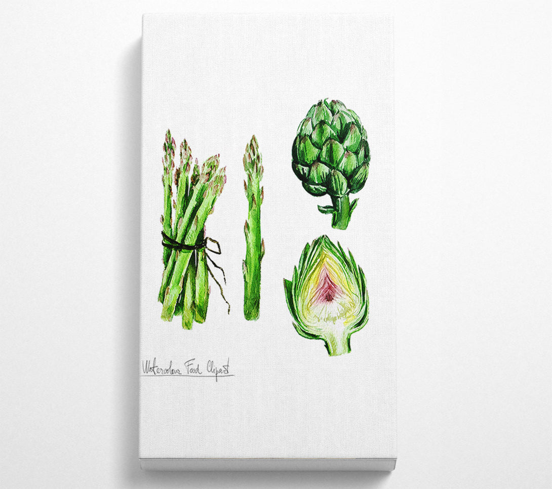  A Canvas Print of Asparagus And Artichoke Canvas Art