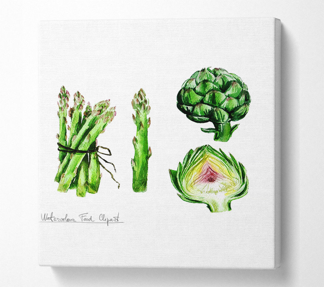  A Canvas Print of Asparagus And Artichoke Canvas Art