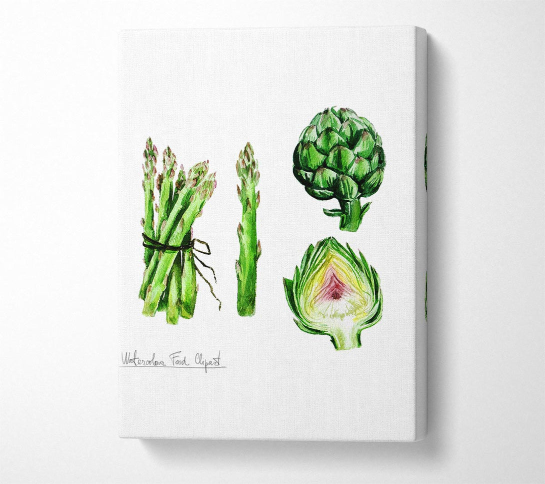  A Canvas Print of Asparagus And Artichoke Canvas Art