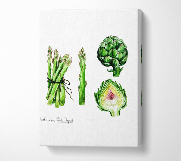  A Canvas Print of Asparagus And Artichoke Canvas Art