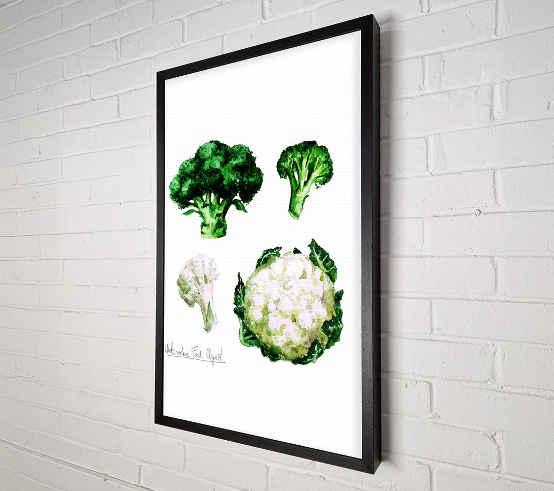  A Canvas Print of Cauliflower And Broccoli Canvas Print