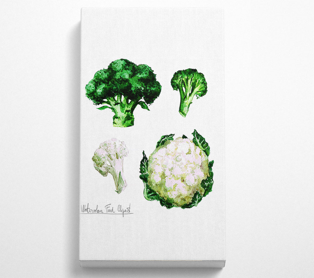 A Canvas Print of Cauliflower And Broccoli Canvas Print