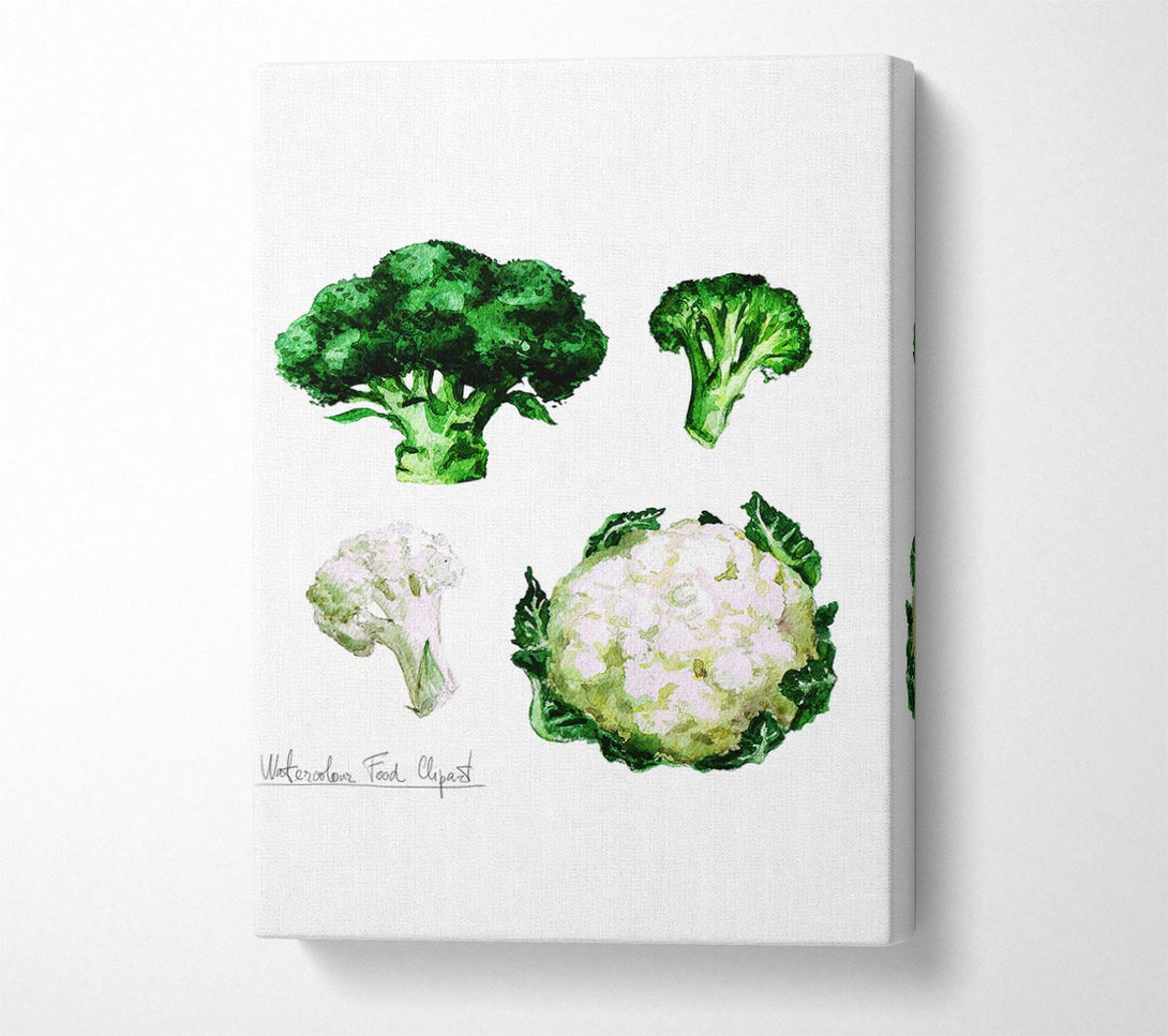  A Canvas Print of Cauliflower And Broccoli Canvas Print