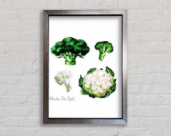 Cauliflower And Broccoli Framed Print