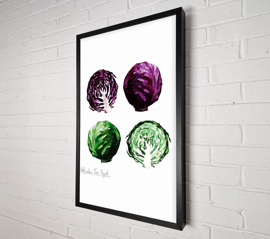  A Canvas Print of Red And Green Cabbage Canvas Art