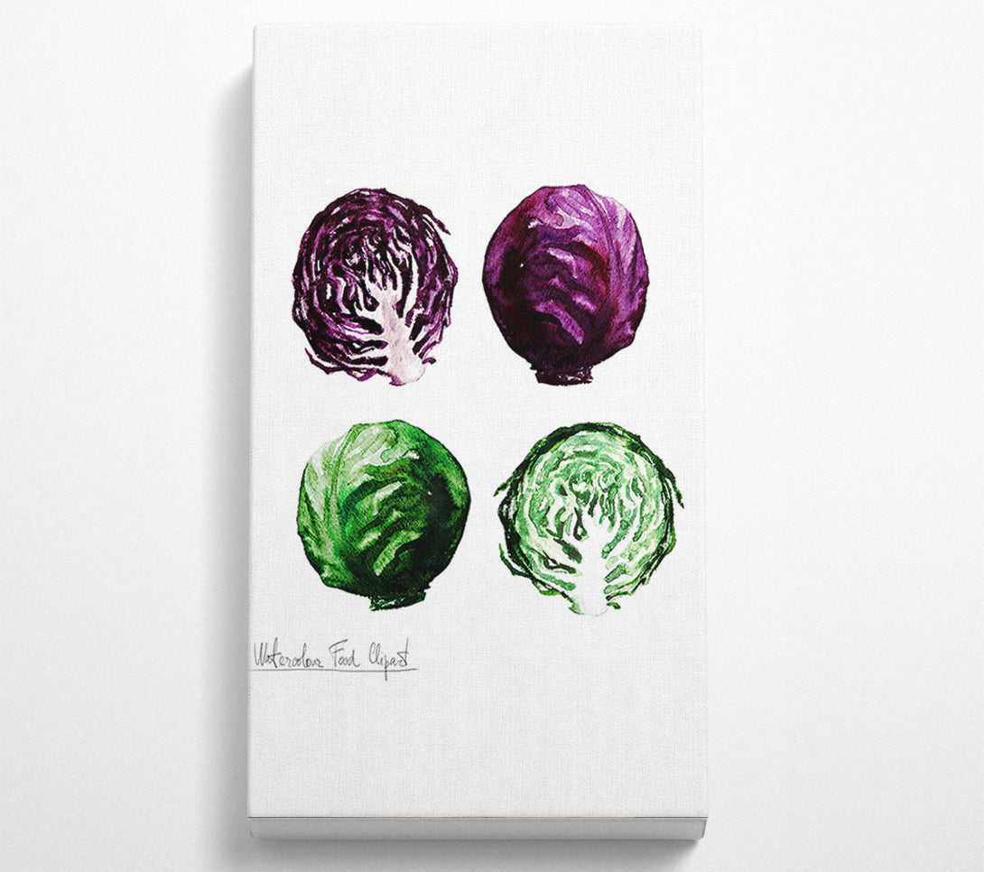  A Canvas Print of Red And Green Cabbage Canvas Art