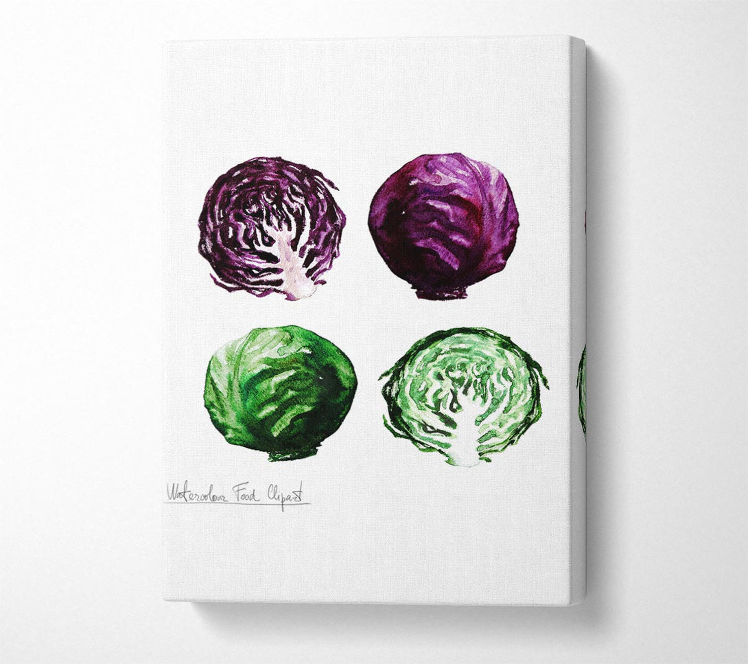  A Canvas Print of Red And Green Cabbage Canvas Art