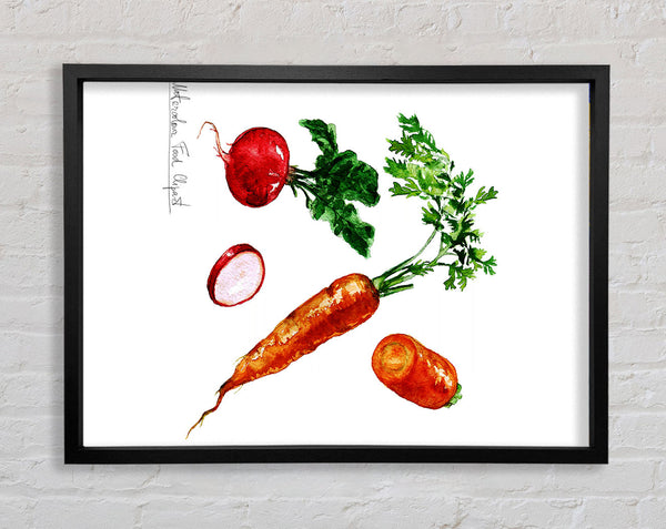 Radish And Carrots Framed Print