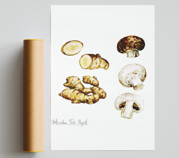 Mushrooms And Ginger Print