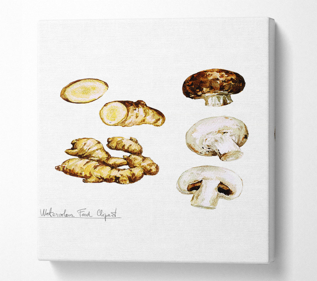  A Canvas Print of Mushrooms And Ginger Canvas Print
