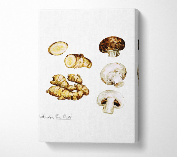  A Canvas Print of Mushrooms And Ginger Canvas Print