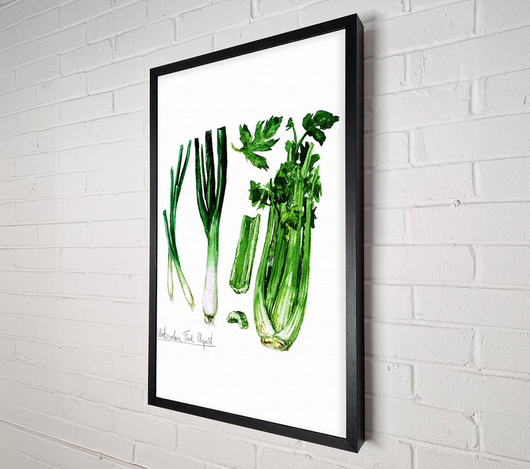  A Canvas Print of Celery And Leeks Canvas Print