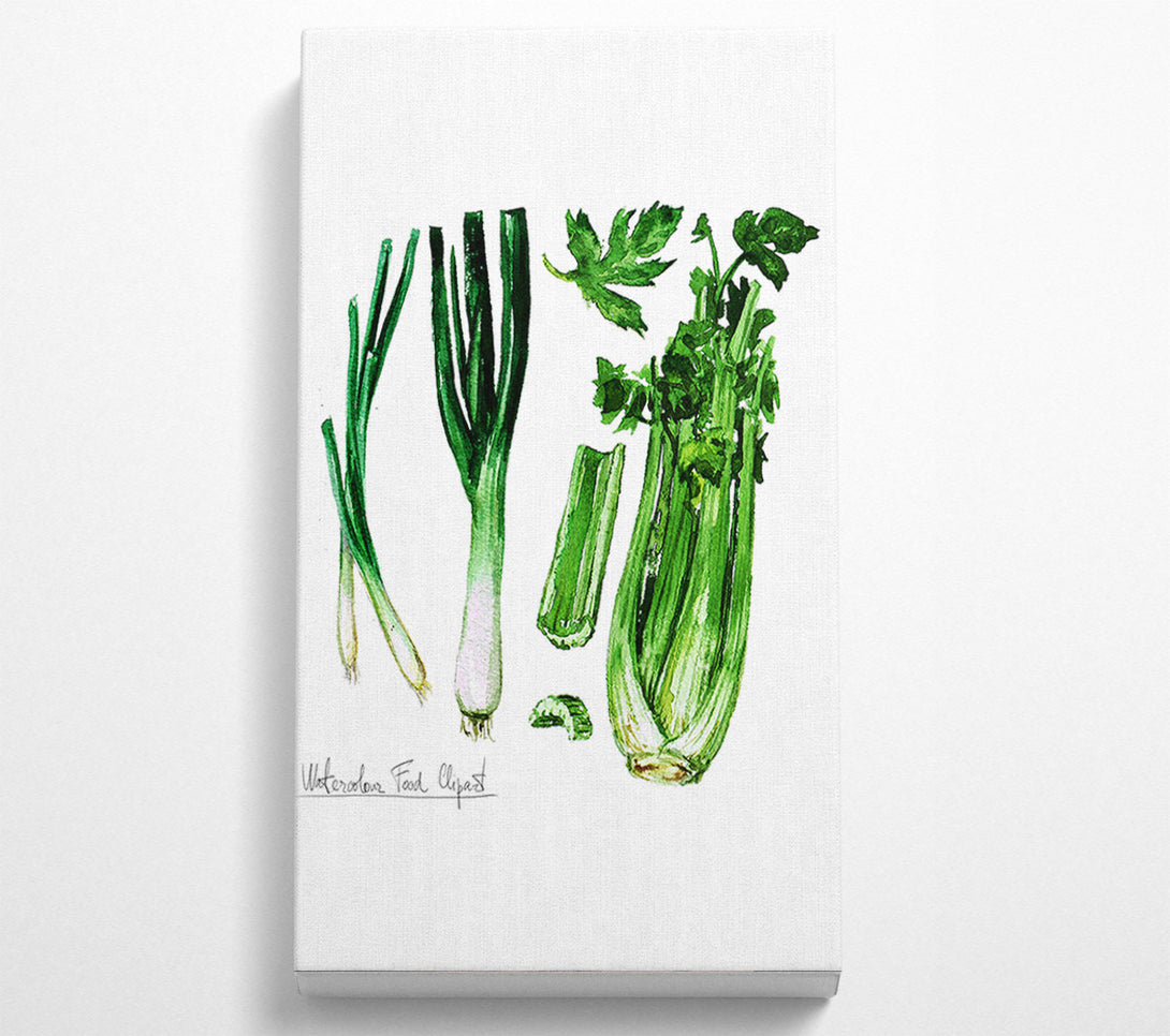  A Canvas Print of Celery And Leeks Canvas Print